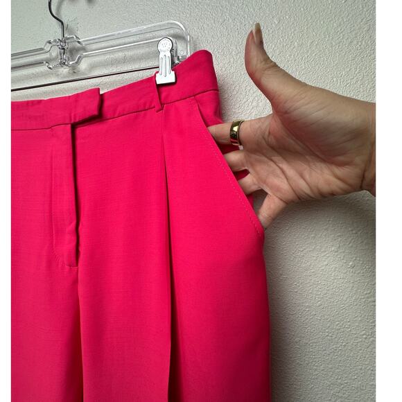 Alexander McQueen Coral Pink Pleated Trousers Women size 10 - Picture 5 of 14